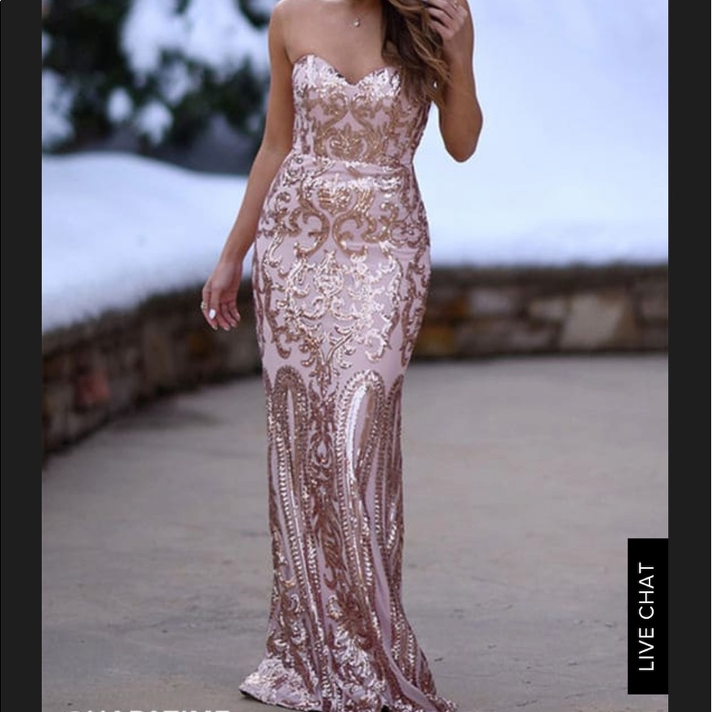 lulus Bariano sequin gown